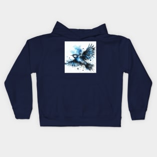 Bluebird In Flight Kids Hoodie